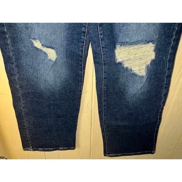 So Jeans Juniors 11 30 Baggy Dad Loose High Rise Shreds Straight Slouchy Relaxed - Picture 7 of 9